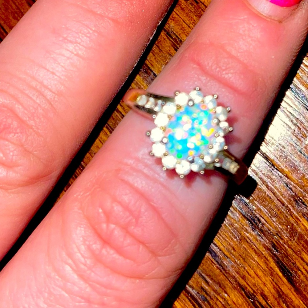opal ring with matching earrings